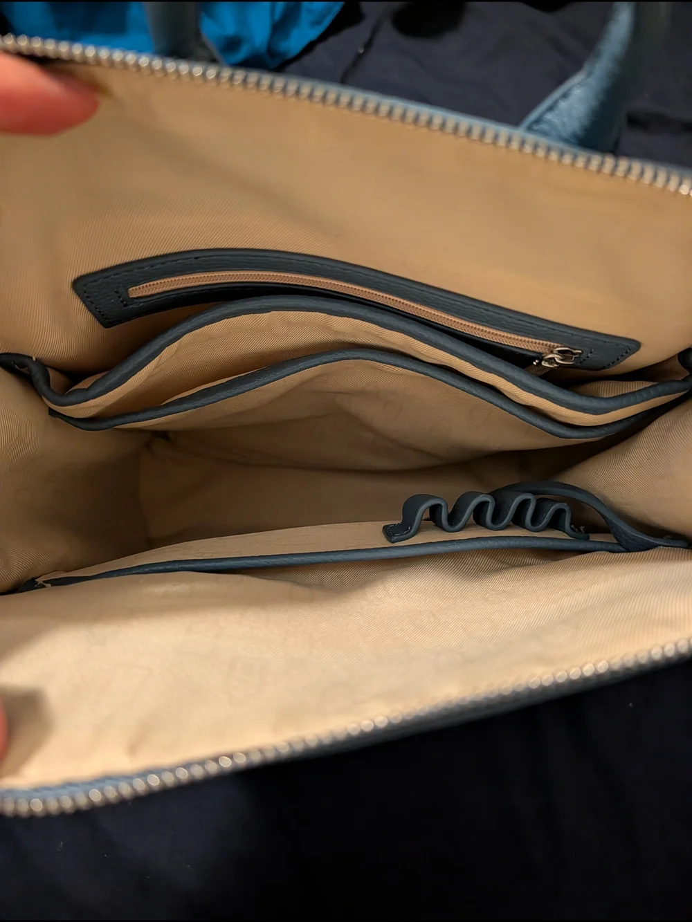 Pixie Mood Light Blue Pebbled Leather Backpack